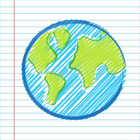 Hand drawing world map stock illustration. Illustration of decorative