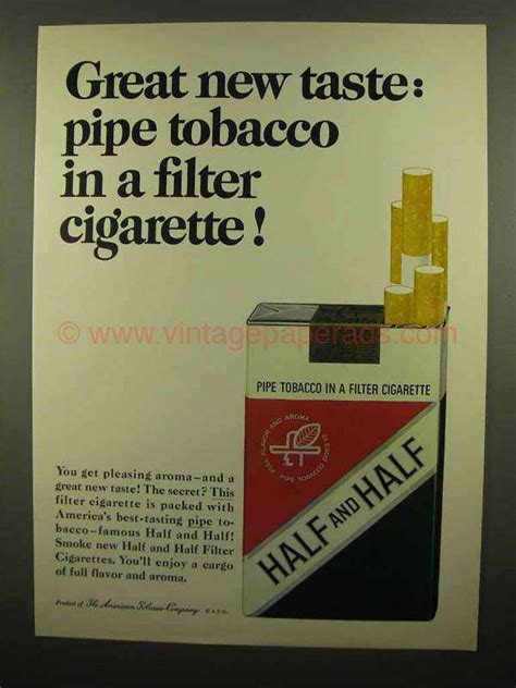1965 Half And Half Cigarettes Ad Great New Taste Ck0311