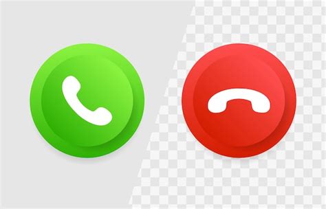 Premium Vector Phone Call Icon Button Accept And Decline Contact