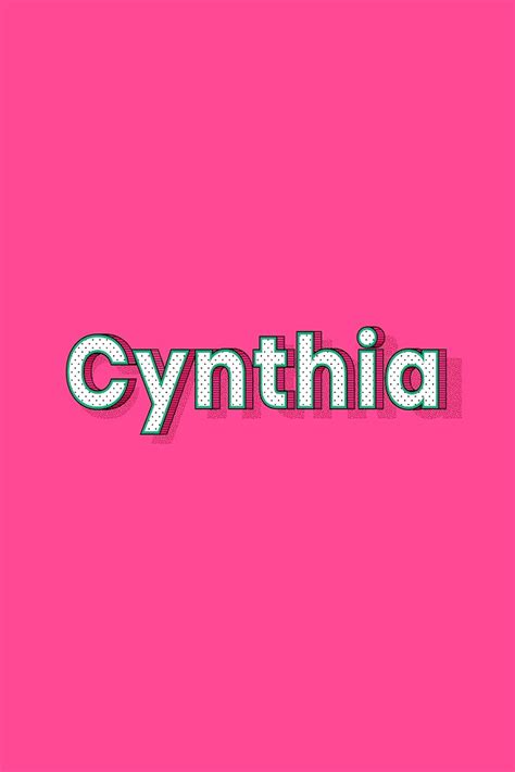 Polka Dot Cynthia Name Text Premium Photo Rawpixel