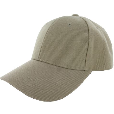 Plain Baseball Cap Solid Color Blank Curved Visor Hat Adjustable Polo