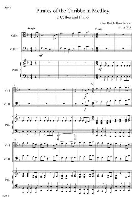 Chords for pirates of the caribbean. Pirates Of The Caribbean Medley 2 Cellos Piano Sheet Music PDF Download - coolsheetmusic.com