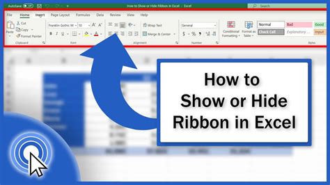 How To Show Or Hide The Ribbon In Excel Quick And Easy