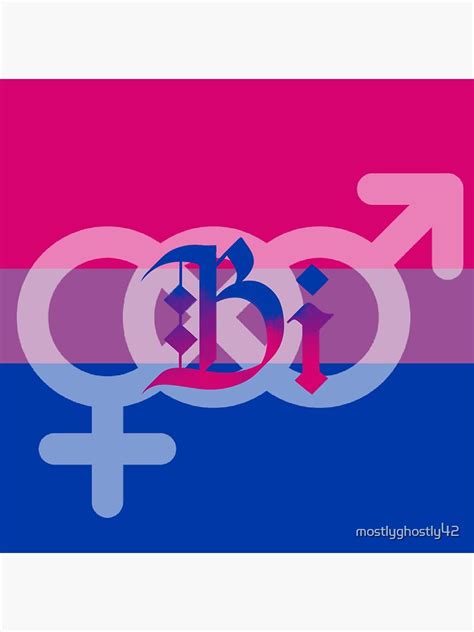 Bi Pride Flag Bisexual Gothic Calligraphy Sticker For Sale By
