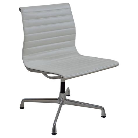 Eames solar white vellum eames™ paper collection. White Leather EA105 Chair by Charles and Ray Eames at 1stDibs