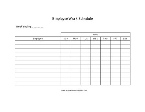 8 Best Images Of Printable Daily Work Schedule Printable Employee Images