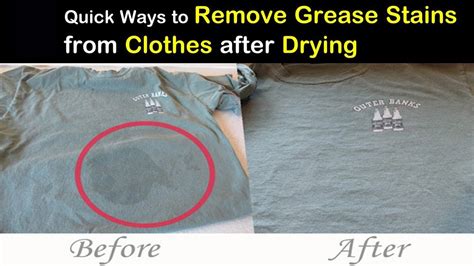 How To Remove Grease Stains From Clothes That Have Already Been Washed