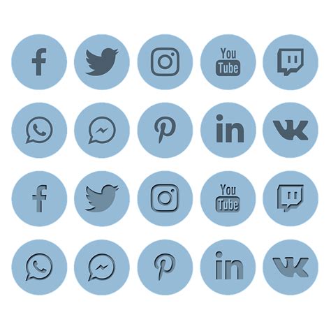 Conjunto De Iconos De Redes Sociales Logo Png Vectores Psd E Clipart