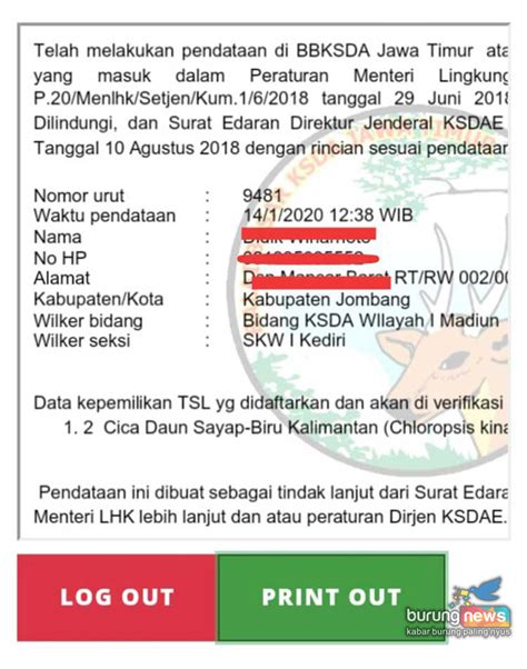 Lepas ambil surat beranak tu saya tengok, rasa macam boleh edit. ALAMAT DAN CALL CENTRE BKSDA: Silakan Daftarkan Burung ...