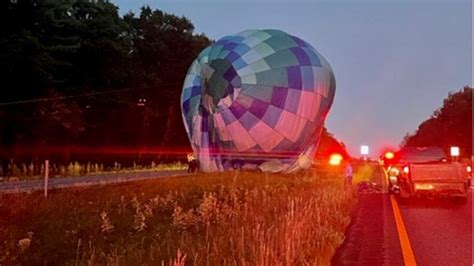 Hot Air Balloon Lands On Vermont Highway Median After Being Stalled In
