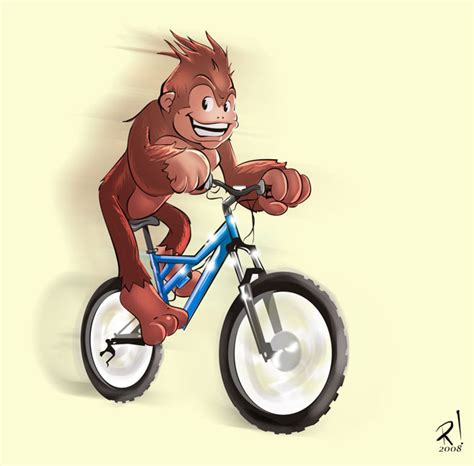 Commission Monkey Riding Bike By Klaatu81 On Deviantart