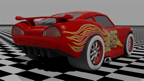 Lightning Mcqueen 3d Model Game Ready Rigged Max