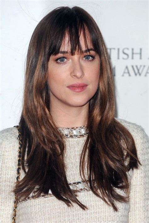Over summer, the angular fringe haircut rose in prominence and this hairstyle will continue to increase in popularity. dakota johnson haircut - Google Search | Hair color ...