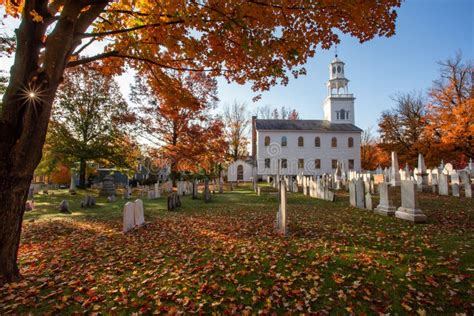 A Old Church In Vermont During Autumn Editorial Image Image Of