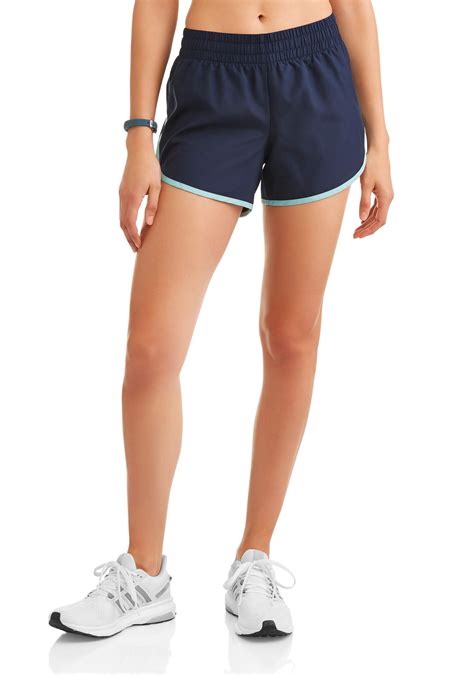 athletic works women s active woven running shorts with built in liner