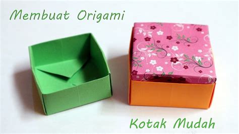 Siapkan sebuah kertas origami lalu, lipat secara diagonal. Cara membuat origami kotak sederhana origami kotak box ...