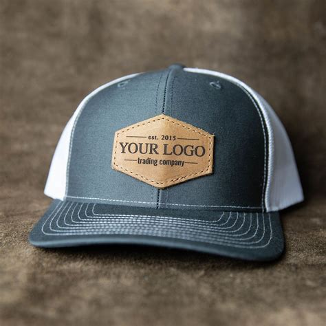 Custom Logo Leather Patch Trucker Style Hat Hats Richardson | Etsy ...
