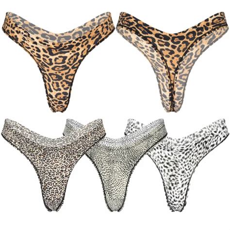 Sexy Women Panties G String T Back Thong Leopard Bikini Underwear Lingerie Brief 759 Picclick