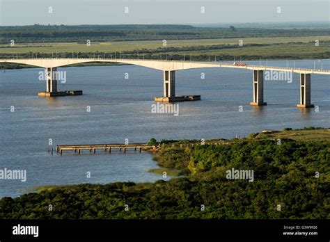 Uruguay Fray Bentos River Rio Uruguay And Bridge To Argentina