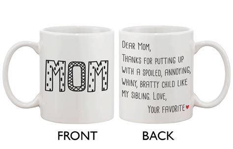 60 meaningful gift ideas for the mom who says she has everything. Amazon.com: Cute Ceramic Coffee Mug for Mom - Dear Mom ...