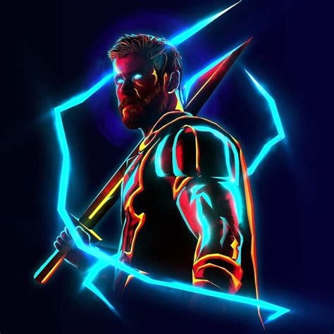 Живые обои Thor Neon Wallpaper Engine