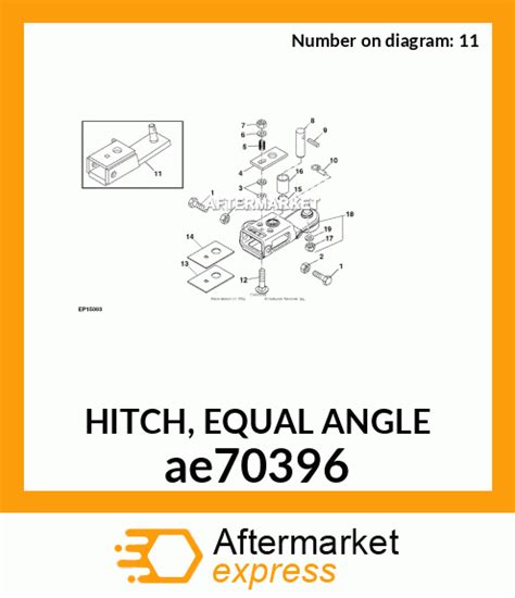 Ae70396 Hitch Equal Angle Fits John Deere Price 50558