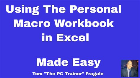 Personal Macro Workbook In Excel How To Use Manage The Personal Macro