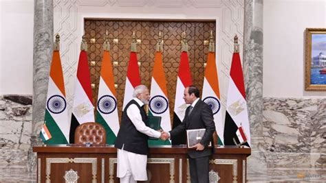 Egypt And India Bolster Ties As Modi Makes First Trip To Cairo Cna