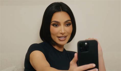 kim kardashian strips down on camera to show off new skims bra celebrity news showbiz and tv