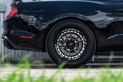 Black S550 Mustang Drag Wheels Weld S70 X V Series Weld Wheels