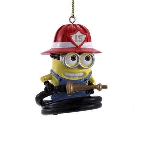 Despicable Me Minion Dressed As A Firefighter Christmas Tree Ornament