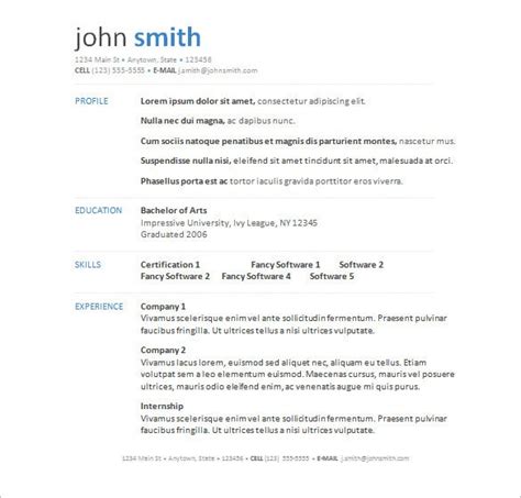 Free resume template download for word. 34+ Microsoft Resume Templates - DOC, PDF | Free & Premium ...