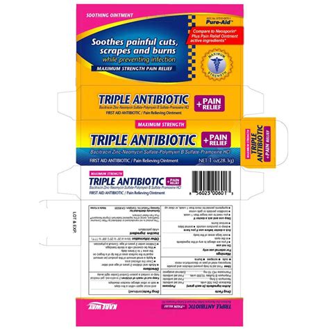 Pure Aid By Kareway Triple Antibiotic Original Plus Pain Relief