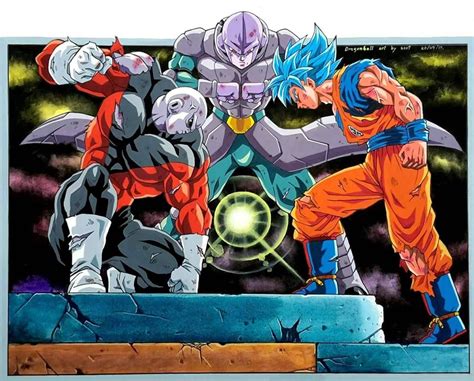 Insulted by goku's nonchalance regarding the tournament of power, a warrior from the. Goku, Hit, and Jiren at the Tournament of Power | Anime dragon ball super, Dragon ball art, Anime