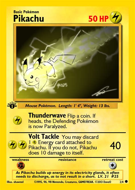 Then, look online for a pokémon card creator. 2 of 4 Pikachu Custom Pokemon Card by IAmTheDaveO on ...