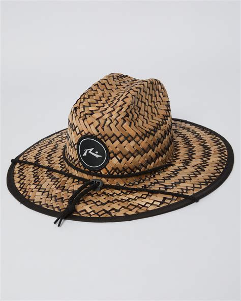 Rusty Boony Straw Weave Hat Black Surfstitch