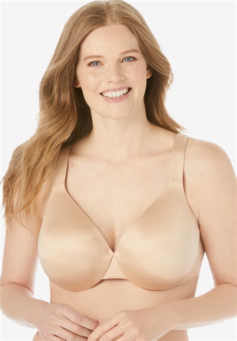 Catherines Womens Plus Size Solid Full Coverage Smooth Underwire Bra