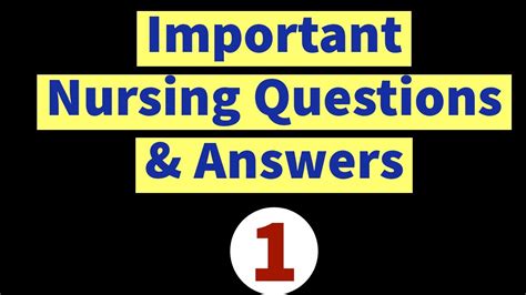 Important Nursing Questions And Answers For Esic Nimhans Barc Etc
