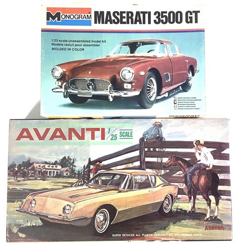 Lot Pc Vintage Model Kits Monogram Maserati