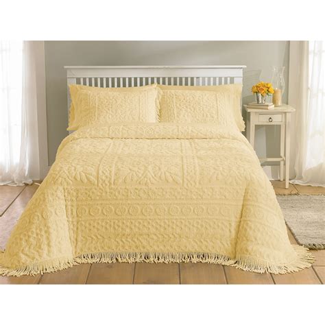 Throw on a cosy bedspread with warm colours for optimal snugness! Country Living Chenille Yellow Bedspread - Home - Bed ...