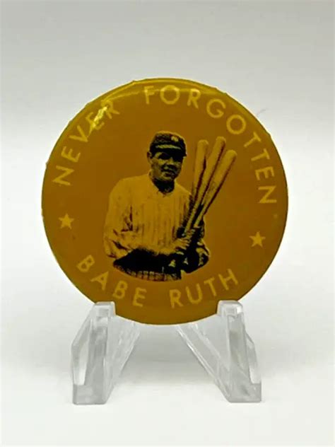 babe ruth new york yankee re issue 1980 s never forgotten 1 1 2 baseball button 0 99 picclick