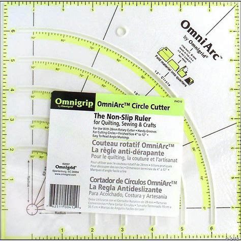 Omnigrid Omniarc Non Slip Neon Ruler Circle Cut Oriental Trading