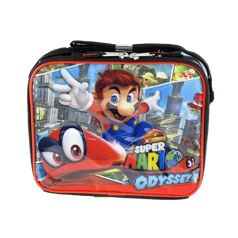 Lunch Bag Nintendo Super Mario Bros Odyssey Blackred New 191850