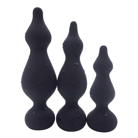 Buy 3pcs Sml Soft Silicone Anal Butt Plug Bullet