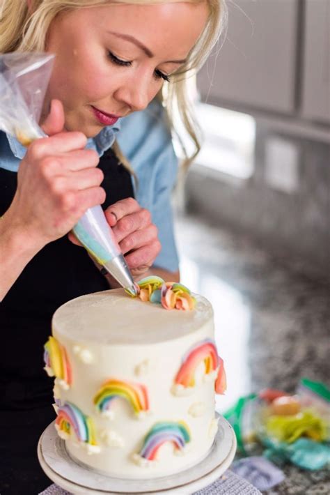 Buttercream Rainbow Tutorial Cake By Courtney Rainbow Cake Tutorial