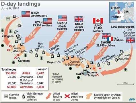 Casualties on the beach itself ranged anywhere from 2,000 to 4,700; Map Monday, D-Day Invasion Facts
