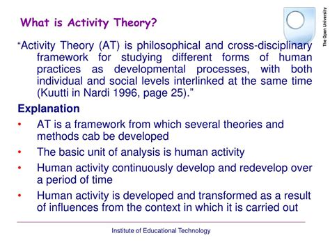 Presentation On Activity Theory
