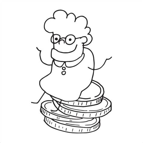 Funny Old Grandma Granny Drawings Illustrations Royalty Free Vector