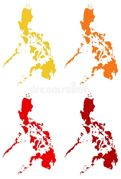 Philippines Map Republic Of The Philippines Stock Vector