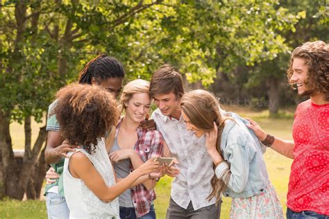 Happy Friends In The Park Taking Selfie 961580 Stock Photo At Vecteezy